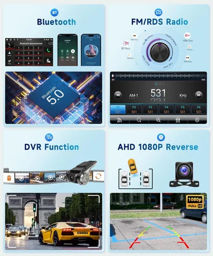 Miniatura 6 de Radio de coche estéreo 8 CORE 4G+64G para Ford F150 2009-2012 con CarPlay Android Auto, 9 pulgadas 1280 * 720P IPS unidad principal de pantalla