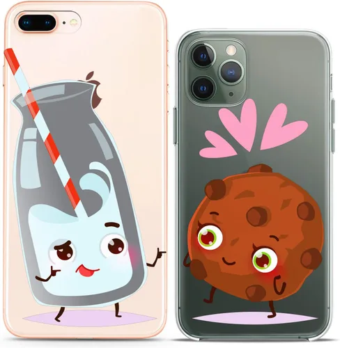 Miniatura 14 de Fundas a juego para parejas compatibles con iPhone 16 15 14 13 12 11 Pro Max Mini Xs X 6s 8 Plus 7+ Xr 10 SE 5 Girlfriend Cat Silicone Pair Cover