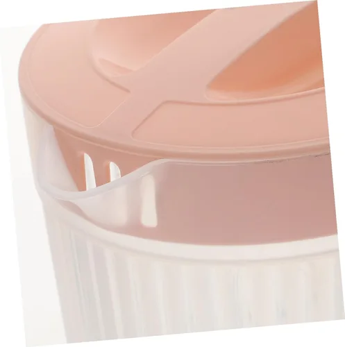 Miniatura 8 de HEMOTON Jarra de plástico de gran capacidad, almacenamiento de bebidas de leche, agua, fácil de limpiar, mango portátil, diseño a rayas