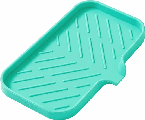 Miniatura 36 de MicoYang Jaboneras de Baño de Silicona con Boquilla de Drenaje - Organizador de Fregadero de Baño y Cocina, Soporte para Esponja, Bandeja de Jabón