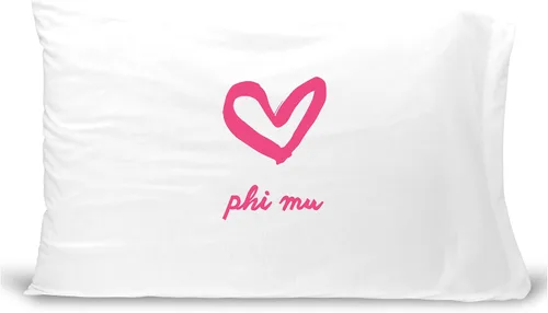Miniatura 17 de sockprints Funda de almohada Alpha Chi Omega - Nombre de la hermandad con diseño de corazón. Funda de almohada 100% algodón tamaño estándar 20 x 30