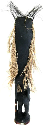 Miniatura 4 de OMA Figuras de masai de madera tallada en madera de Tiki God de la buena suerte, polinesio, marca de gran