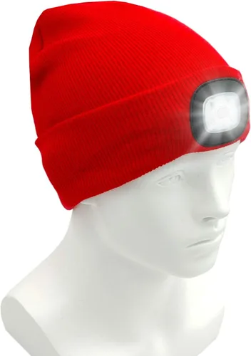 Miniatura 37 de CENSGO Gorro unisex con luz LED recargable por USB, regalos para papá, padre, hombres, marido, cálido gorro de punto