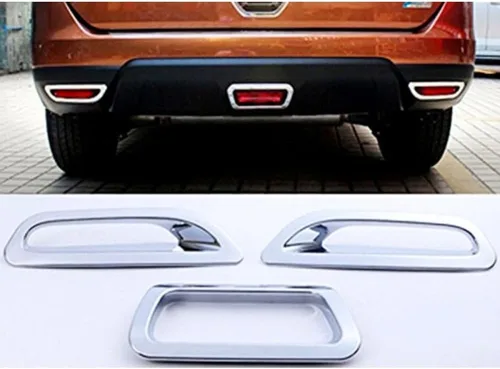 ITrims Para Nissan Rogue X-Trail 2014-2016 ABS cromo exterior Trim trasero antiniebla y marcador de freno trasero luz cubierta de la lámpara moldura
