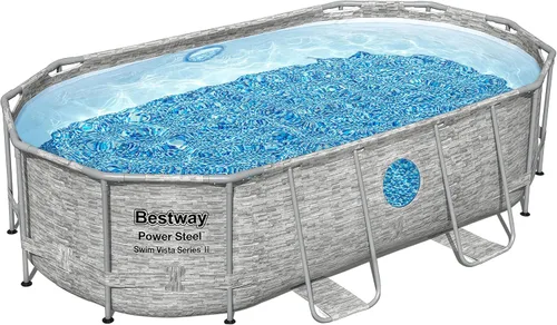 Miniatura 12 de Bestway Steel Pro MAX - Juego de piscina sobre el suelo (10 pies x 6 pies 7 pulgadas x 33 pulgadas), incluye bomba de filtro de 330 galones por