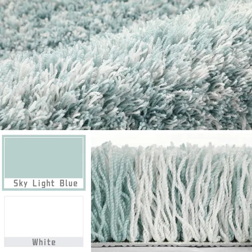 Miniatura 10 de Yimobra Alfombra de baño de felpa esponjosa, súper lanuda suave, cómoda, antideslizante, absorbente de agua, alfombra de baño de microfibra que se