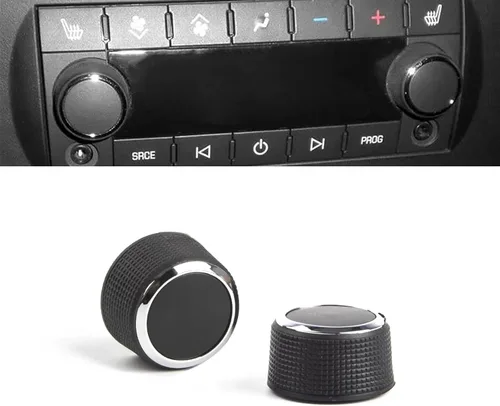 Miniatura 14 de x xotic tech Paquete de 2 calcomanías de botón de CA para automóvil, kit de reparación de botón de control de CA, compatible con Chevy Silverado