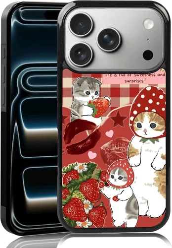 Miniatura 95 de Elegante funda de teléfono con diseño de gato Marie compatible con iPhone 11, funda de encaje dorado para iPhone, a prueba de golpes, rosa fucsia