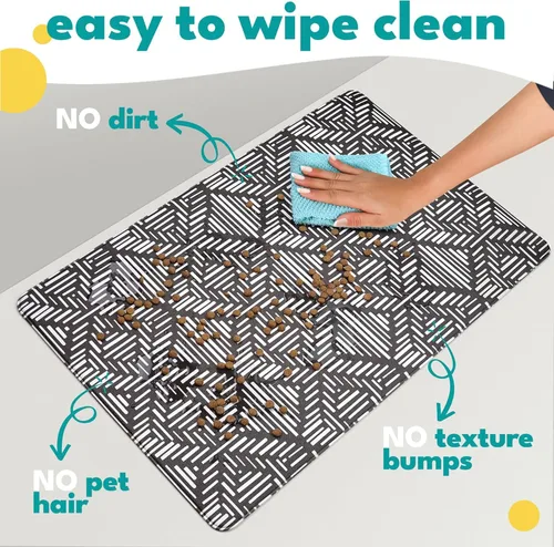 Miniatura 4 de NALALAS Tapete para perros para alimentos y agua, tapete de alimentación para gatos Tapete impermeable para cuenco de perro Tapete
