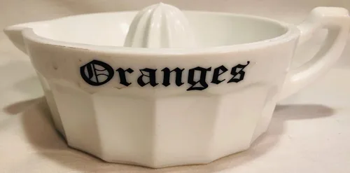 Miniatura 6 de Escariador - Exprimidor grande de pomelo, naranja o limón - Hecho en Estados Unidos - Mosser Glass USA (Crown Tuscan)