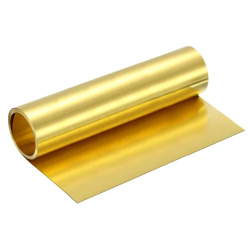 Miniatura 52 de uxcell Rollo de lámina de latón, 40 x 2 x 0.016 pulgadas, rollo de lámina de latón intermitente de metal para manualidades, reparaciones