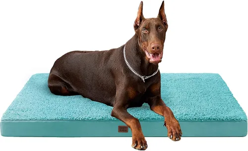 Miniatura 47 de EHEYCIGA Cama ortopédica de espuma para perros grandes, 35 pulgadas de largo x 23 pulgadas de ancho x 3.5 pulgadas de alto, gris claro