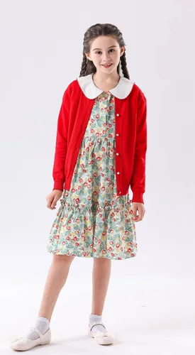 Miniatura 2 de SMILING PINKER cardigan de cuello redondo para niñas