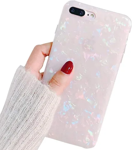 Miniatura 9 de J.west Funda para iPhone 8 Plus, iPhone 7 Plus, de lujo, centelleante, de TPU, cubierta trasera de silicona TPU transparente y suave, para niñas