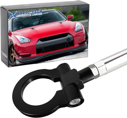 Miniatura 12 de JDM - Gancho de remolque para parachoques delantero y trasero de aluminio para Nissan 370Z GTR Juke Infiniti G37 QX70 FX35 Rojo