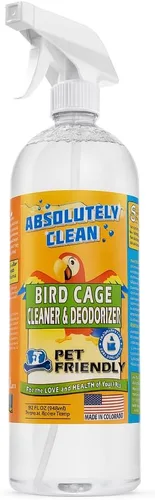 Miniatura 10 de Limpiador y desodorante para jaula de pájaros Absolutely Clean Asombroso - Solo rocíe/limpie - Elimina de manera segura y fácil los desordenes