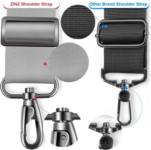 Miniatura 136 de ZINZ Correa de hombro universal de 59 pulgadas con almohadilla transpirable fija ultra gruesa, correa de hombro ajustable y resistente para bolsa