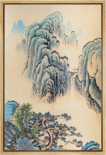 Miniatura 16 de NWT Impresión en lienzo enmarcado para pared, acuarela, grullas, pájaros volando, naturaleza salvaje, ilustraciones de arte moderno decorativo