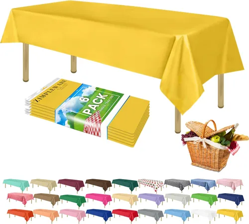 Miniatura 65 de Zimpleware - Mantel redondo de plástico para fiestas de 213 cm (84 pulgadas) de diámetro (paquete de 1, 6 y 12 unidades)
