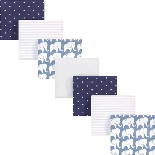 Miniatura 35 de Hudson Baby Paquete de mantas receptoras unisex de franela de algodón para bebé, ballena azul, talla única Azul ballena