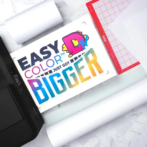 Miniatura 2 de Siser EasyColor DTV, rollo de 20 pulgadas x 1 yarda, vinilo de transferencia de calor compatible con impresora de inyección de tinta, transferencia