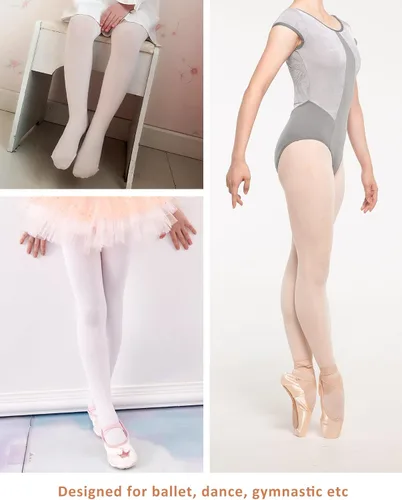 Miniatura 6 de MdnMd Girls' Women's Ballet Tights Ultra Soft Convertible Dance Leggings Transition Tights for Toddler Kids Adult