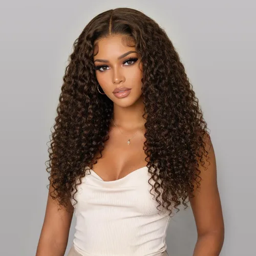 Miniatura 9 de MOONBAY Pelucas de cabello humano con encaje frontal de densidad 250%, 20 pulgadas 13x4 de encaje frontal liso, pelucas de cabello humano con nudos