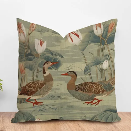 Miniatura 19 de ArogGeld Chinoiserie - Funda de cojín con diseño de pagoda asiática azul índigo, diseño cuadrado de flores y pagoda asiática, para oficina, silla