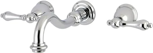 Miniatura 4 de Kingston Brass KS3123AL - Grifo de baño de montaje en pared central de 8 pulgadas, latón antiguo