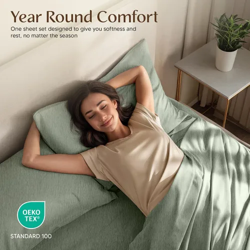Miniatura 148 de Utopia Bedding Juego de sábanas Queen – Sábanas de 4 piezas para cama tamaño Queen, microfibra suave y transpirable, incluye 1 sábana bajera, 1 Gris