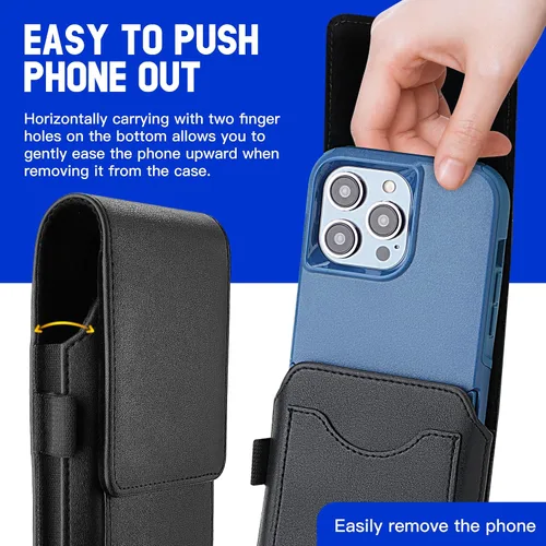 Miniatura 2 de Mopaclle Funda para teléfono celular con clip para cinturón y lazo, soporte para cinturón compatible con iPhone 17 Pro Max/Air, iPhone 16 Pro Max