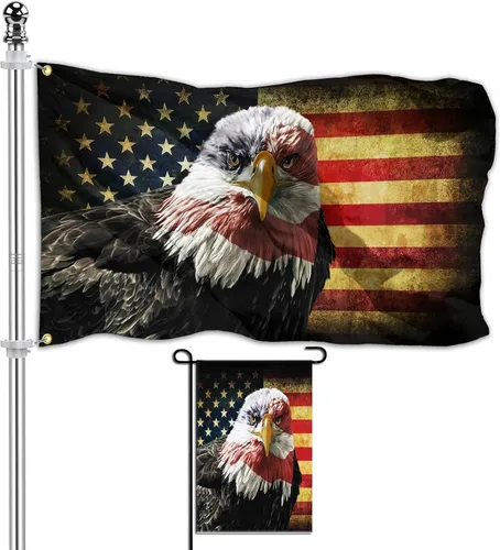 Miniatura 12 de Bandera de la amistad de México, Estados Unidos, banderas amigables de 3 x 5 pies, banderas de jardín y banderas de jardín de 12 x 18 pulgadas