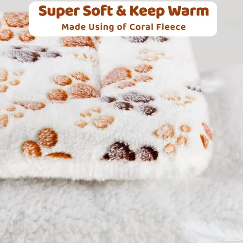 Miniatura 3 de Amakunft Tapete de cama lavable de conejillo de indias, 2 piezas, almohadilla de invierno de conejo para interiores, colchones cálidos de cama