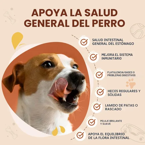 Miniatura 4 de Probióticos para perros, probióticos para perros para la salud digestiva, además de calabaza y aceite de pescado, para intestino y picazón, 120