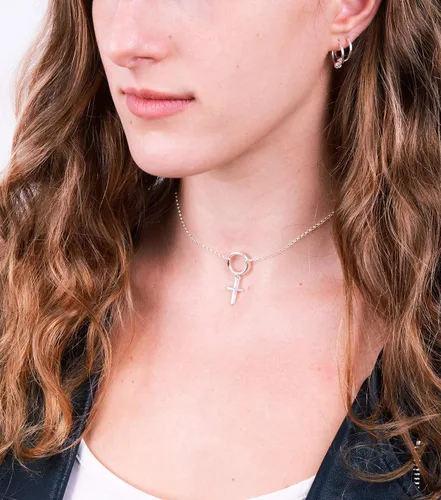 Miniatura 29 de Collar de cruz de oro para mujer, collares con colgante de cruz minimalista, longitud de 16 a 18 pulgadas, joyería cristiana hecha a mano, regalo