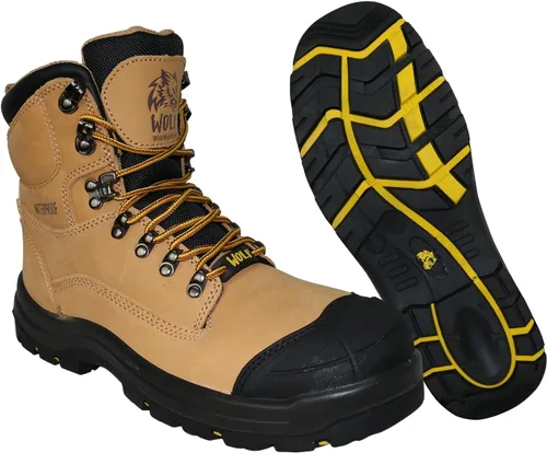 WOLF Work Boot | 100% Waterproof Genuine Leather | Oil, Impact, Compression & Puncture Resistant | Electrical Hazards | Non-Slip Sole | Padded
