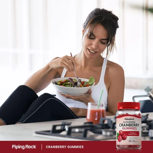 Miniatura 6 de Piping Rock Gomitas de arándano 60 unidades Suplemento limpiador para mujeres y hombres Sabor a mango de arándano Vegano, sin OMG, sin gluten