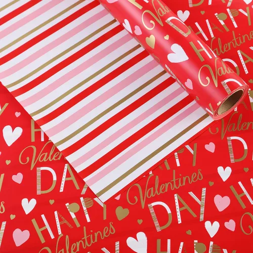 Miniatura 8 de Miss DuiDui Rollo de papel de regalo de puntos, 17 x 315 pulgadas, papel de regalo con diseño de puntos de aluminio coloridos para fiestas