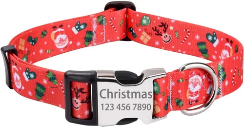 Miniatura 17 de Collares de perro personalizados Mihqy, collar de perro personalizado con nombre y número de teléfono, múltiples patrones y 4 tamaños, collar