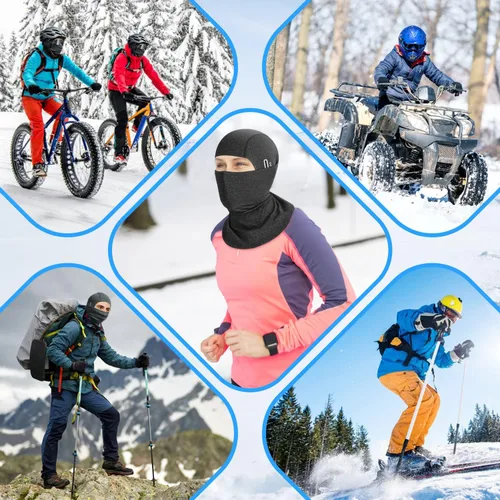Miniatura 7 de Pasamontañas de invierno para hombres y mujeres, resistente al viento, máscara térmica para clima frío, para ciclismo, esquí, escalada
