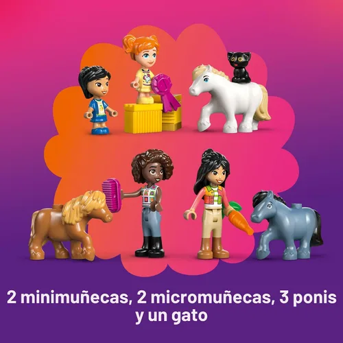Miniatura 5 de Juguete de construcción LEGO Friends Rancho y Establo de Ponis - Juego de simulación con 3 juguetes de caballos para narración creativa - Idea