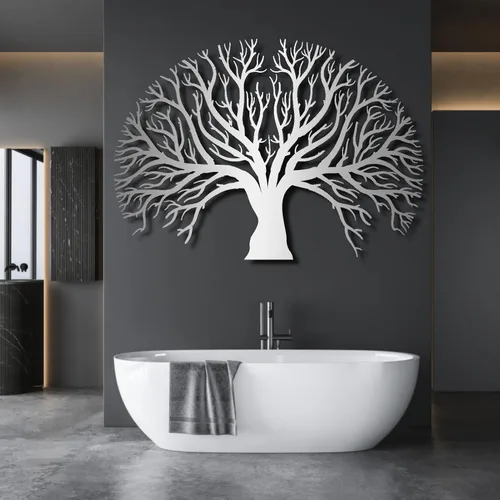Miniatura 6 de Decoración de pared de metal, arte de pared de metal, arte de pared del árbol de la vida, decoración de pared de árbol genealógico, decoración