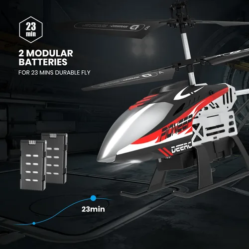 Miniatura 2 de DEERC Helicóptero de control remoto DE52, helicópteros RC de retención de altitud con estuche de almacenamiento extra, avión de 2.4 GHz juguete