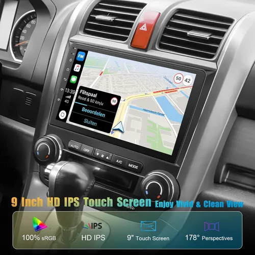 Miniatura 7 de Radio de coche 4G+64G Android 12 para Honda CRV 2007-2011, unidad principal estéreo de 9 pulgadas con WiFi/5G, CarPlay inalámbrico+Android Auto