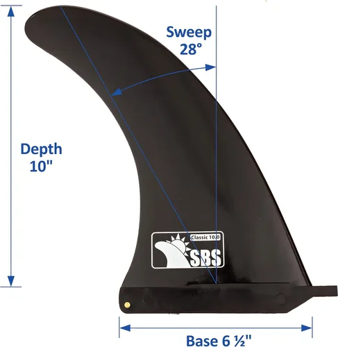 Miniatura 2 de SBS - Aleta de surf y SUP de 10 pulgadas, tornillo de aleta sin herramientas, aleta central de 10 pulgadas para longboard, tabla de surf