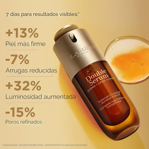 Miniatura 6 de Clarins DOBLE SÉRUM Suero Facial Antienvejecimiento Visiblemente Reafirma, Suaviza, Aumenta la Radiancia y Refina los Poros Hidratación 24H