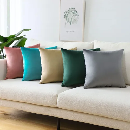 Miniatura 7 de Artscope Fundas de Almohada de Terciopelo de Lujo Súper Suaves Decorativas Cuadradas Fundas de Cojín para Sofá Sillón Dormitorio Decoración