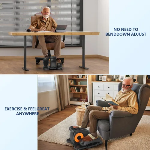 Miniatura 6 de Under Desk Elliptical Machine for Senior Mini Elliptical Leg Exerciser with Remote Quiet Portable Electric Seated Foot Pedal Exerciser for Home