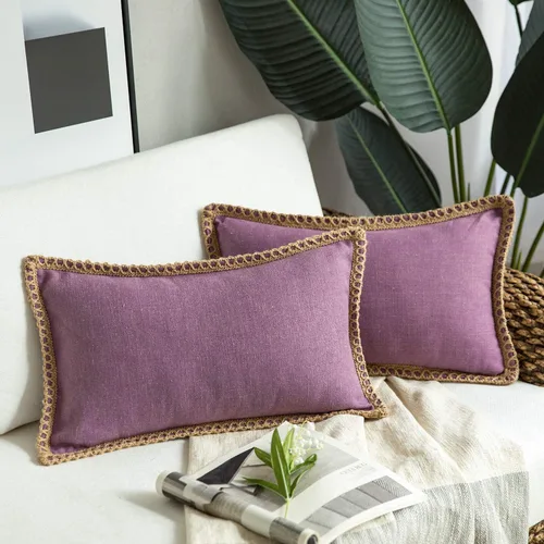 Miniatura 61 de Phantoscope Farmhouse - Fundas de almohada decorativas para exteriores, Poliéster & Mezcla de poliéster, Beige, 18" x 18