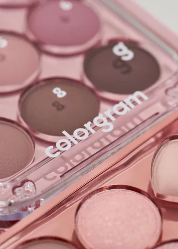 Miniatura 8 de COLORGRAM Paleta de sombras de ojos Pin Point 01 Peach+Coral = Ultra mezclable mate, purpurina, tonos brillantes para maquillaje diario Paleta